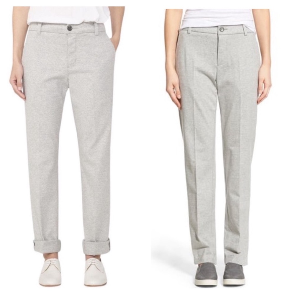 NWOT James Perse Cotton Jersey Trousers in Light Heather Grey